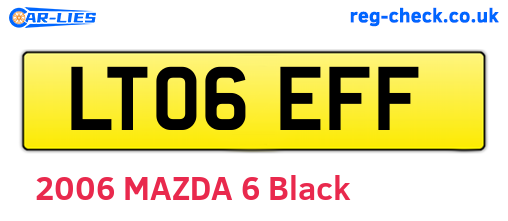 LT06EFF are the vehicle registration plates.