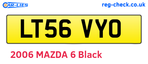 LT56VYO are the vehicle registration plates.