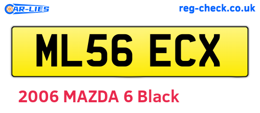 ML56ECX are the vehicle registration plates.