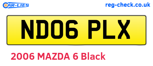 ND06PLX are the vehicle registration plates.