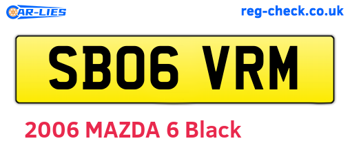 SB06VRM are the vehicle registration plates.