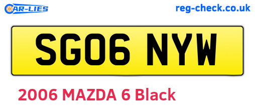 SG06NYW are the vehicle registration plates.