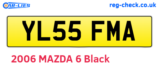 YL55FMA are the vehicle registration plates.