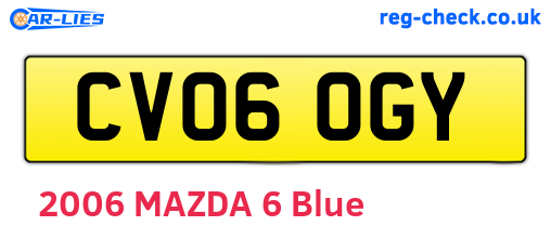 CV06OGY are the vehicle registration plates.
