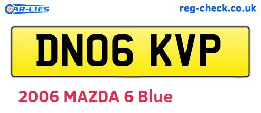 DN06KVP are the vehicle registration plates.