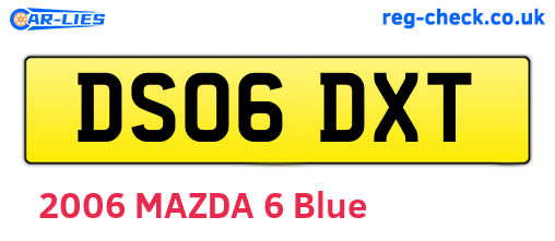 DS06DXT are the vehicle registration plates.