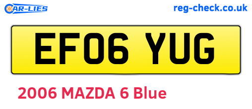 EF06YUG are the vehicle registration plates.