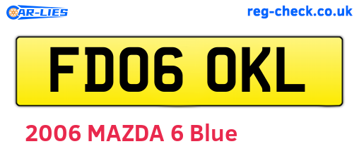 FD06OKL are the vehicle registration plates.