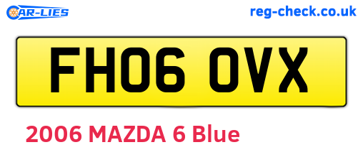 FH06OVX are the vehicle registration plates.