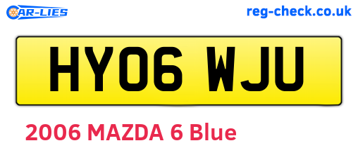 HY06WJU are the vehicle registration plates.