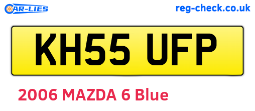 KH55UFP are the vehicle registration plates.