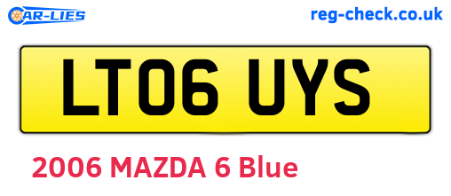 LT06UYS are the vehicle registration plates.