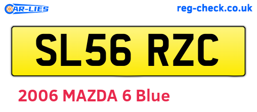 SL56RZC are the vehicle registration plates.