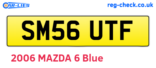 SM56UTF are the vehicle registration plates.