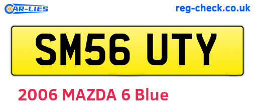 SM56UTY are the vehicle registration plates.