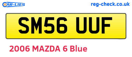 SM56UUF are the vehicle registration plates.