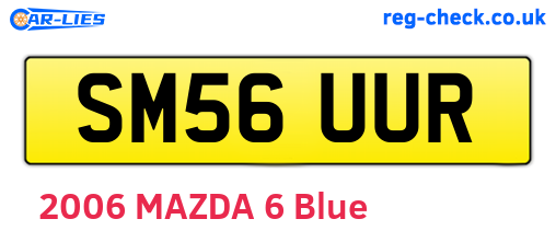 SM56UUR are the vehicle registration plates.