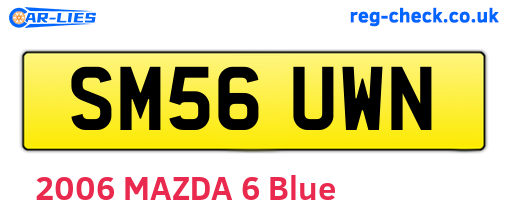 SM56UWN are the vehicle registration plates.