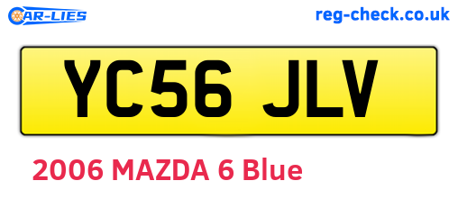 YC56JLV are the vehicle registration plates.