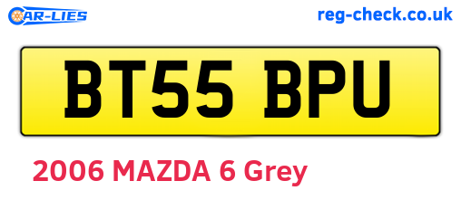 BT55BPU are the vehicle registration plates.