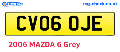 CV06OJE are the vehicle registration plates.