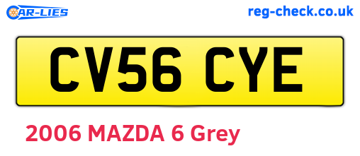 CV56CYE are the vehicle registration plates.