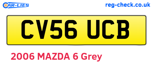 CV56UCB are the vehicle registration plates.