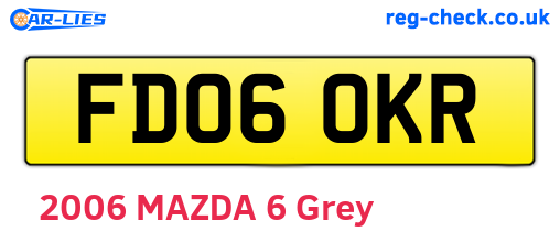 FD06OKR are the vehicle registration plates.