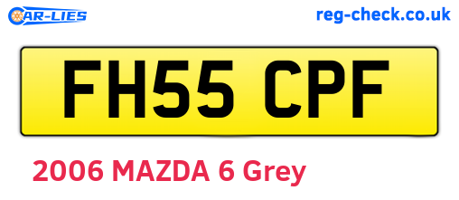 FH55CPF are the vehicle registration plates.