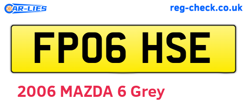 FP06HSE are the vehicle registration plates.