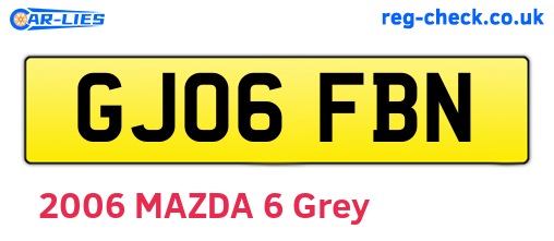 GJ06FBN are the vehicle registration plates.