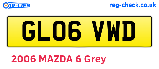 GL06VWD are the vehicle registration plates.
