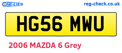 HG56MWU are the vehicle registration plates.