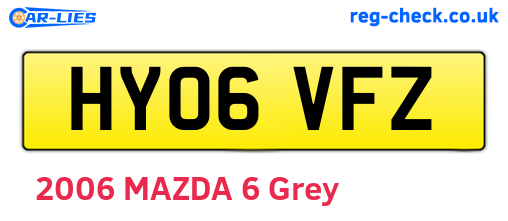 HY06VFZ are the vehicle registration plates.