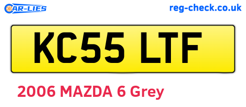 KC55LTF are the vehicle registration plates.
