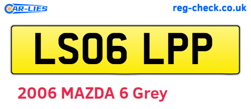 LS06LPP are the vehicle registration plates.