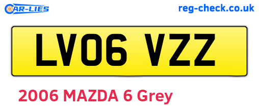 LV06VZZ are the vehicle registration plates.