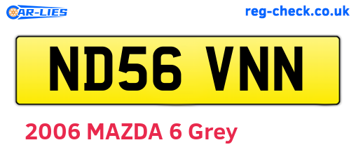 ND56VNN are the vehicle registration plates.