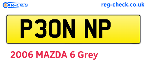P30NNP are the vehicle registration plates.