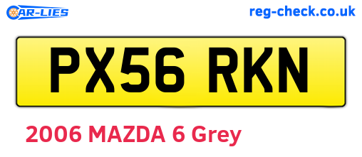 PX56RKN are the vehicle registration plates.