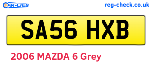 SA56HXB are the vehicle registration plates.