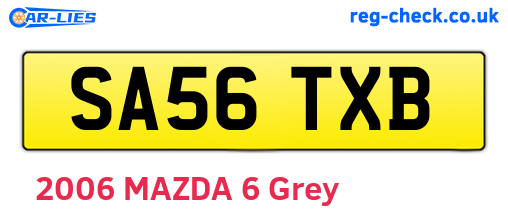 SA56TXB are the vehicle registration plates.