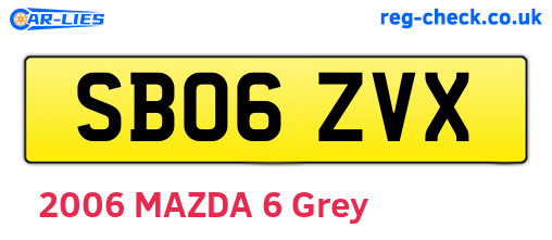 SB06ZVX are the vehicle registration plates.
