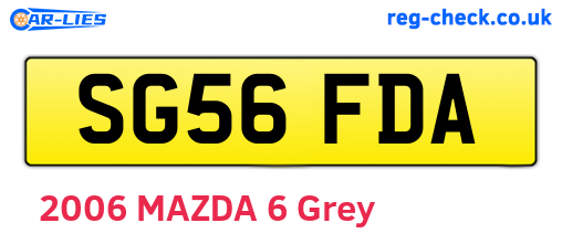 SG56FDA are the vehicle registration plates.