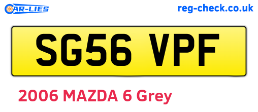 SG56VPF are the vehicle registration plates.