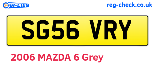SG56VRY are the vehicle registration plates.
