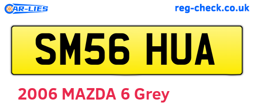 SM56HUA are the vehicle registration plates.