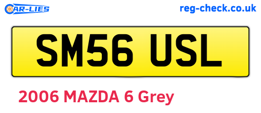 SM56USL are the vehicle registration plates.