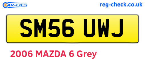SM56UWJ are the vehicle registration plates.