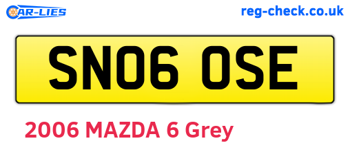 SN06OSE are the vehicle registration plates.